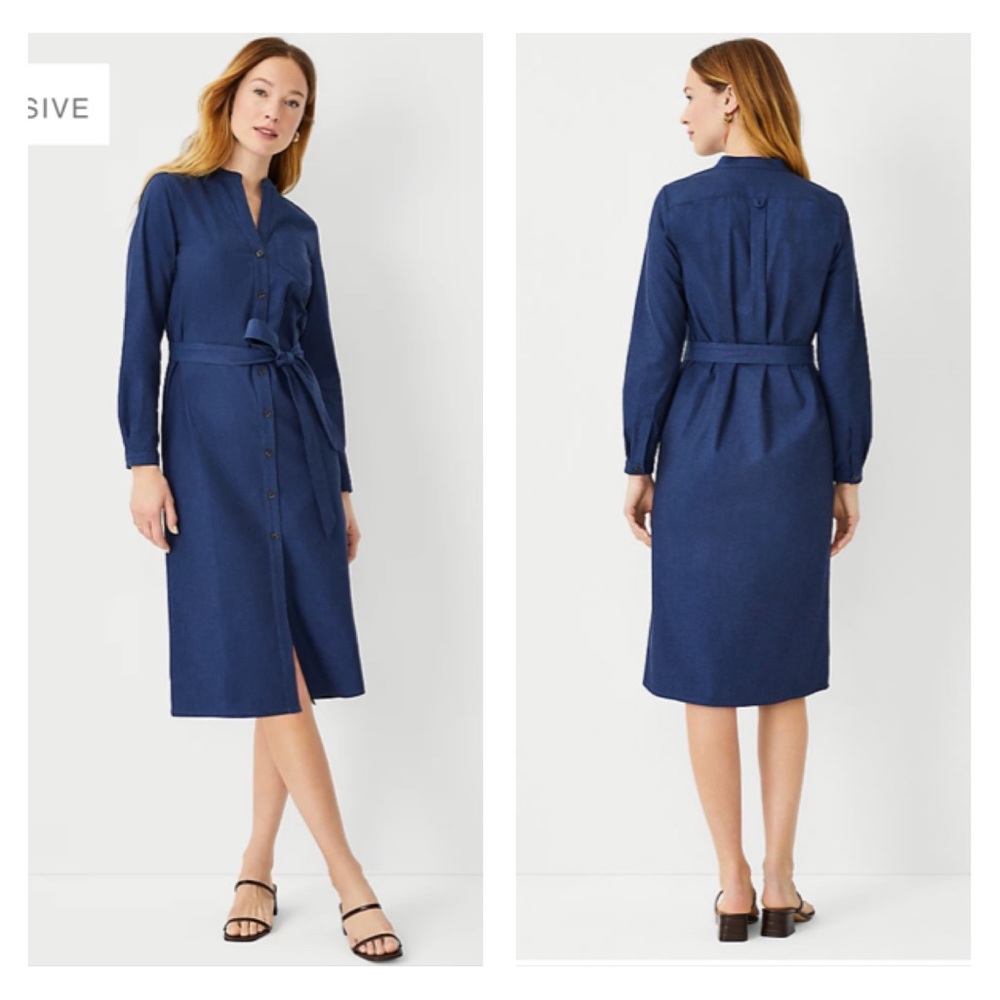 Ann Taylor Denim Pocket Shirtdress